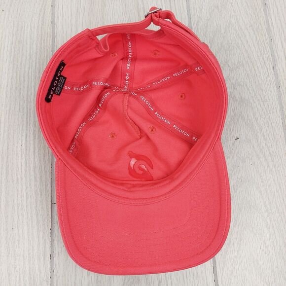 Peloton Hat Cap Embossed Logo Adjustable Strapback One Size Pink Unisex‎ Cycling - Picture 6 of 7